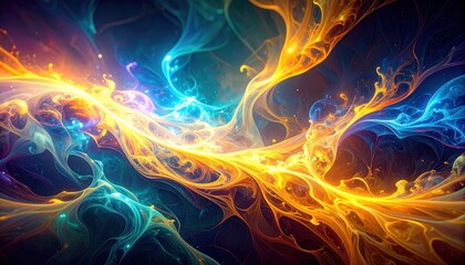 Poster - Abstract Energy Flow With Glowing Particles