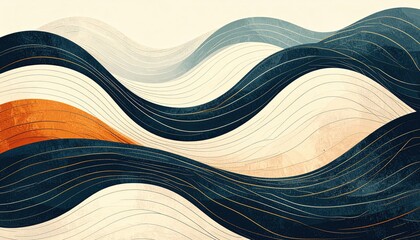 Poster - Abstract Wave Pattern Design Background