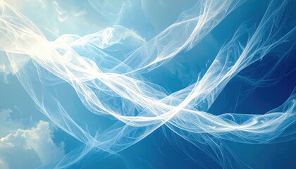 Poster - Abstract Blue And White Design Background