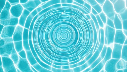 Poster - Abstract Light Blue Water Pattern With Circular Design
