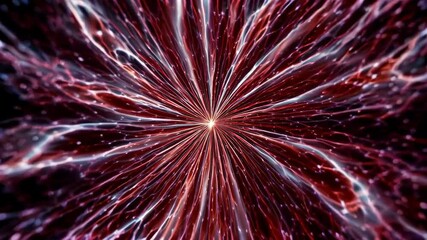 Wall Mural - a close up of a red and white fireworks exploding in the dark