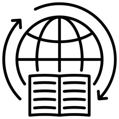 Poster - Global Learning Line Icon