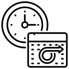 Poster - Long Term Line Icon