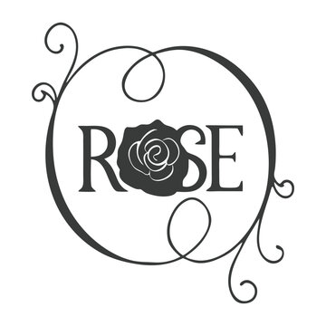 Rose logo shape idea vector illustration.