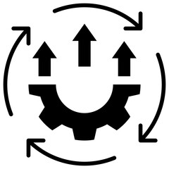 Poster - Continuous Improvement Glyph Icon