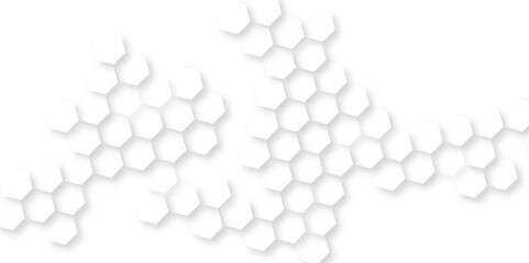 Fototapete - abstract honeycomb mosaic white background,  group of hexagons are arranged in rows, abstract geometric white texture background, white Wide hexagon background site head 3d illustration.