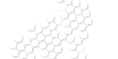 Fototapete -  Hexagonal white hexagons honeycomb wallpaper, abstract white hexagon concept background, luxury white Pattern  geometric pattern or beautiful hexagon background.
