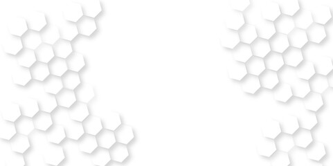 Fototapete -  Hexagonal white hexagons honeycomb wallpaper, abstract white hexagon concept background, luxury white Pattern  geometric pattern or beautiful hexagon background.