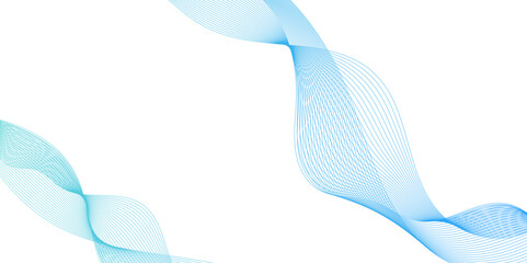 Fototapete - geometric abstract modern rippling flowing purple wave lines background, modern background with blue wavy lines and particles, abstract wavy lines and neon glow on a blue background.