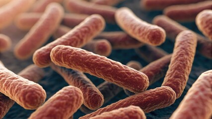 Poster - Microscopic View of Gut Bacteria Cluster in Gigapixel Quality