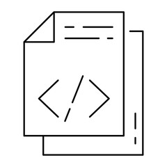 code icon, simple design, vector illustration