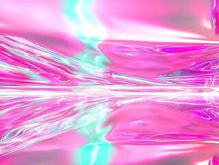 Poster - Abstract Fluid Texture in Vibrant Pink and Cyan Tones for Modern Backgrounds and Visual Projects