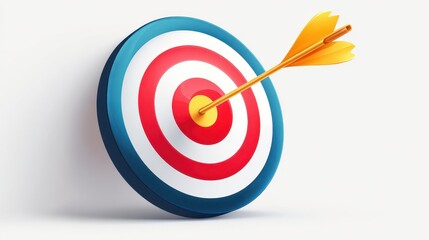 Poster - Target board with an arrow hitting the center, symbolizing precision and achievement.