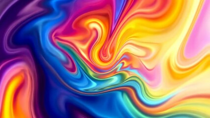 Poster - Abstract colorful fluid paint texture, with vibrant swirl background and artistic designs