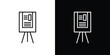 © Vince - Flip chart icon in black. flat graphic vector icon