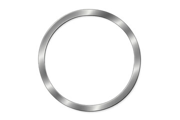 Poster - Shiny silver ring creating a circular border on a transparent background, perfect for highlighting images or text