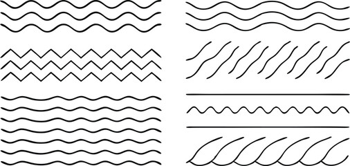Poster - Abstract black and white line element designs