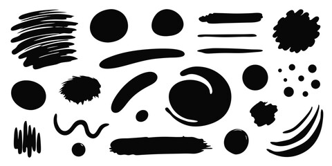 Poster - Abstract black graphic elements set on white