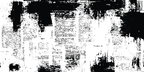 Poster - Vector old white newspaper paper grunge vintage background. Vector newspaper paper grunge vintage black and white poster with the words. Vector newspaper or magazine clippings