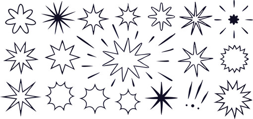 Poster - Hand drawn starbursts and comic elements