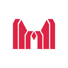 Leinwandbilder - Creative and Stylized Modern M Logo Design