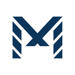 Leinwandbilder -  Geometric stylized M Logo Design