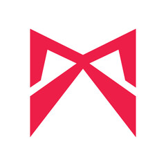 Leinwandbilder -  Geometric stylized M Logo Design