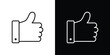 © Vince - Like button icon in black. flat graphic vector icon