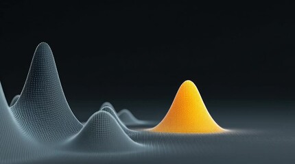 Poster - Abstract Colorful Wave Peaks in Smooth Surface with Gradient Effects