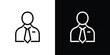 © Vince - Manager icon in black. flat graphic vector icon