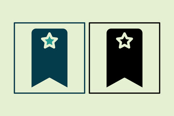 Poster - Bookmark icon. icon related to UI elements. suitable for web site, app, user interfaces,element, printable etc. solid icon style. simple vector design editable
