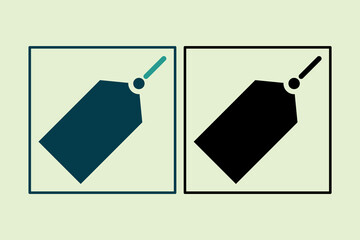 Poster - Tag icon. icon related to UI elements. suitable for web site, app, user interfaces,element, printable etc. solid icon style. simple vector design editable