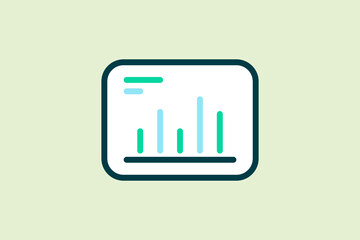 Poster - Graph icon. icon related to UI elements. suitable for web site, app, user interfaces,element, printable etc. flat line icon style. simple vector design editable
