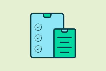 Poster - Report icon. icon related to UI elements. suitable for web site, app, user interfaces,element, printable etc. flat line icon style. simple vector design editable