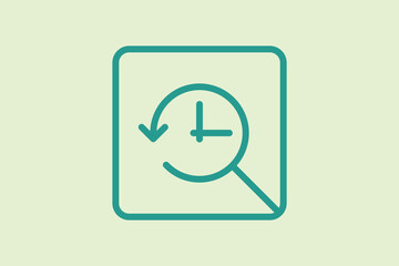 Poster - History icon. icon related to UI elements. suitable for web site, app, user interfaces,element, printable etc. line icon style. simple vector design editable