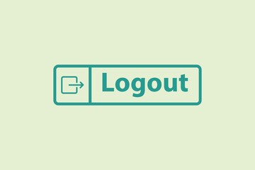 Fototapete - Logout icon. icon related to UI elements. suitable for web site, app, user interfaces,element, printable etc. line icon style. simple vector design editable