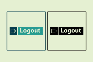Fototapete - Logout icon. icon related to UI elements. suitable for web site, app, user interfaces,element, printable etc. solid icon style. simple vector design editable