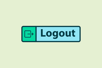 Fototapete - Logout icon. icon related to UI elements. suitable for web site, app, user interfaces,element, printable etc. flat line icon style. simple vector design editable
