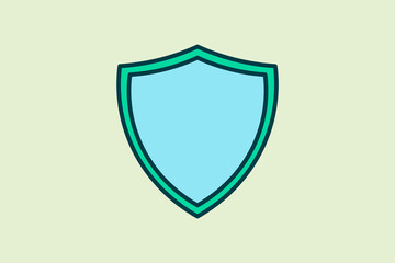 Fototapete - Shield icon. icon related to UI elements. suitable for web site, app, user interfaces,element, printable etc. flat line icon style. simple vector design editable