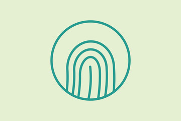 Aufkleber - fingerprint icon. icon related to ui elements. suitable for web site, app, user interfaces,element, 