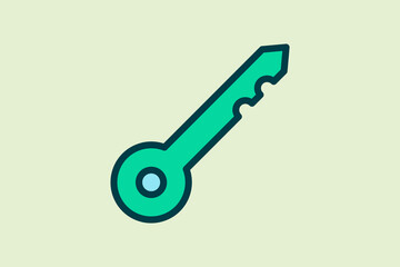 Fototapete - Key icon. icon related to UI elements. suitable for web site, app, user interfaces,element, printable etc. flat line icon style. simple vector design editable