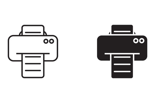 Printer Icon set. Vector for web	
