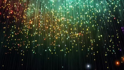 Poster - Colorful lights create a stunning display over a dark background in a mesmerizing night sky setting