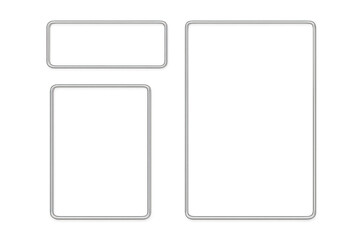 Poster - Transparent glass plates featuring smooth rounded edges, presenting clean design surface for graphic presentations