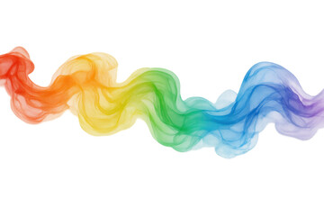 Poster - Colorful abstract wave flowing smoothly on transparent background, creating a vibrant and dynamic visual effect