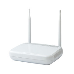Poster - Modern Wireless Router with Dual Antennas for High-Speed Internet Connectivity in Home and Office Environments Transparent background or png