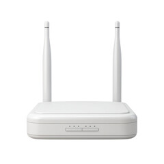 Poster - Modern Wireless Router with Dual Antennas on White Background for Home and Office Networking Needs Transparent background or png