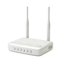 Poster - Modern Wireless Router with Antennas for High-Speed Internet Connectivity in Home and Office Environments Transparent background or png