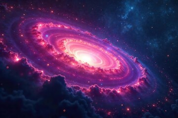 Wall Mural - A swirling nebula in deep space, vibrant colors hinting at untold mysteries and cosmic wonders, captivating and awe-inspiring in its vastness , dramatic, stars