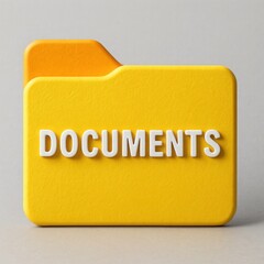 Aufkleber - Organized Documents Folder Icon for Efficient File Management and Information Storage in a Structured